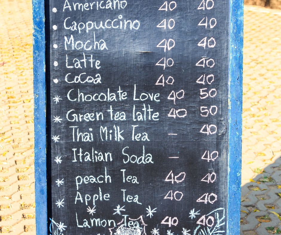 Cafe Menu 3